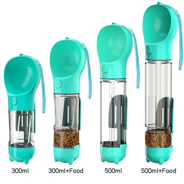 Portable Multifunction Dog Water Bottle Food Feeder