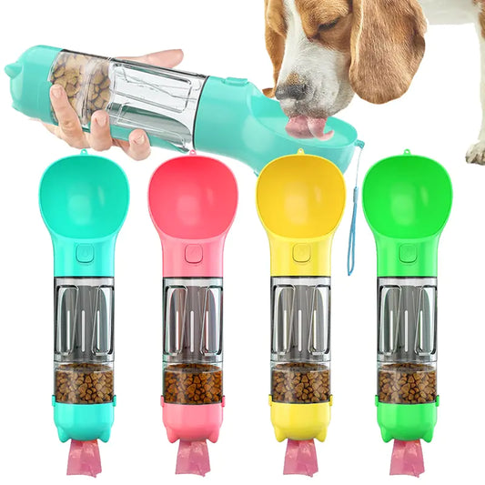 Portable Multifunction Dog Water Bottle Food Feeder