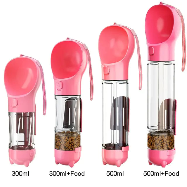 Portable Multifunction Dog Water Bottle Food Feeder